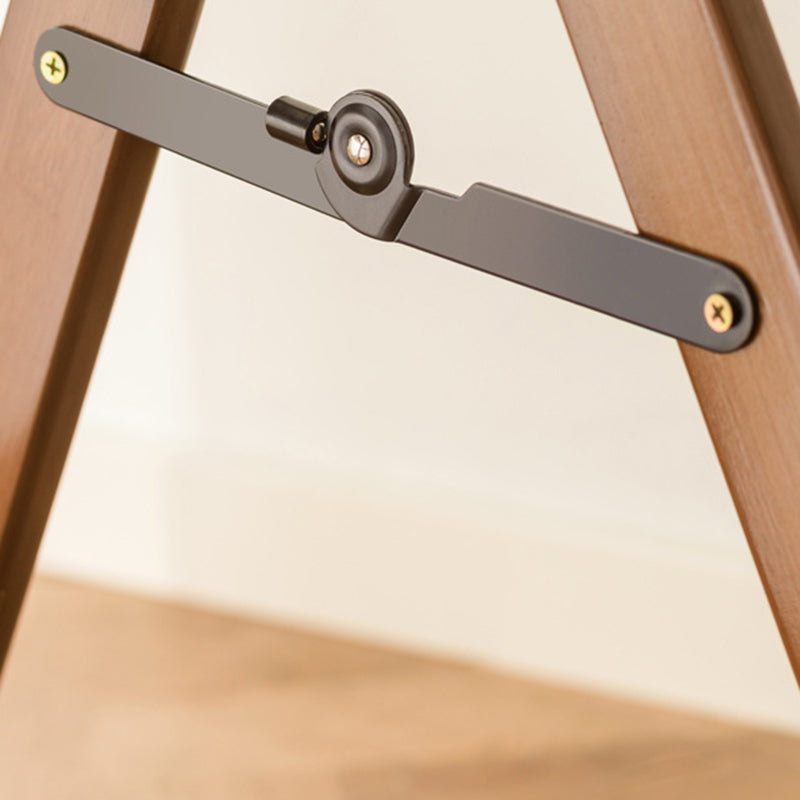 Space-Saving Bamboo Step Stool with Supportive Backrest