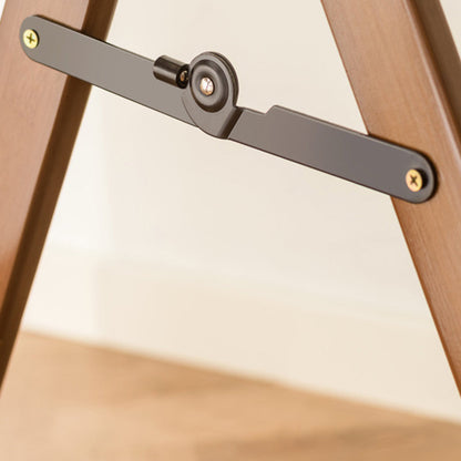 Space-Saving Bamboo Step Stool with Supportive Backrest