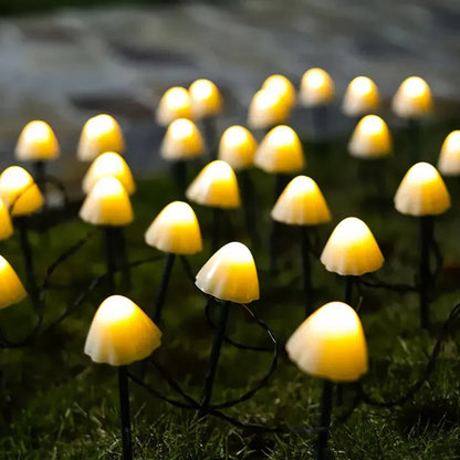 Solar-Powered Mushroom-Shaped Outdoor Pathway Lights