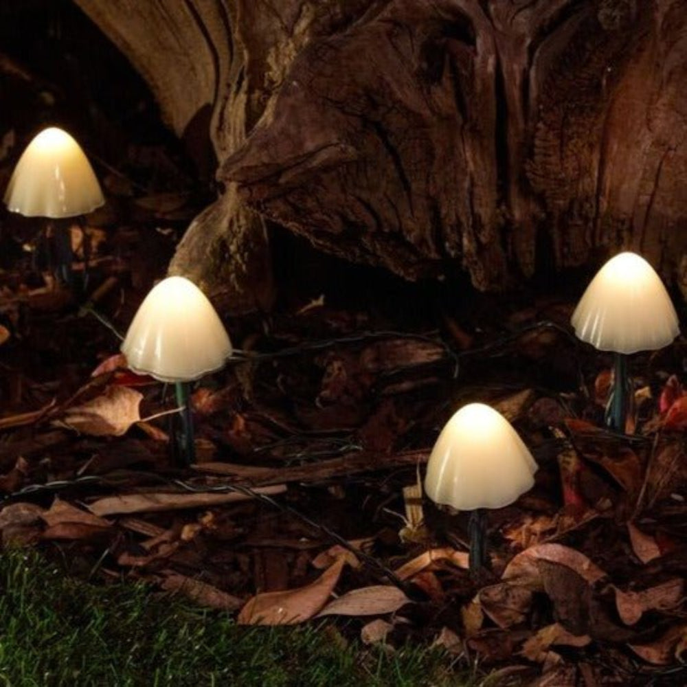 Solar-Powered Mushroom-Shaped Outdoor Pathway Lights