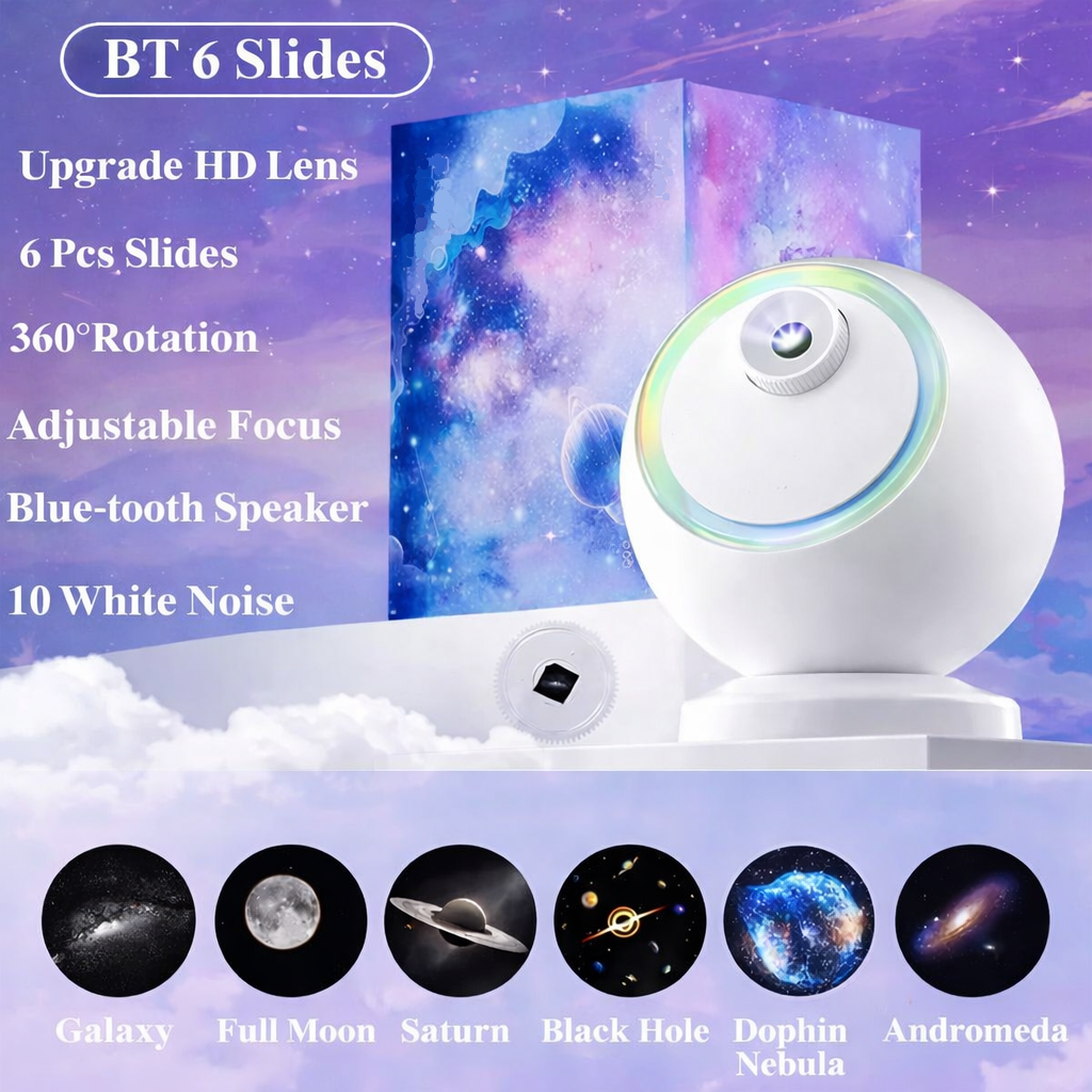 Celestial Bliss LED Nightlight Projector with Bluetooth Sound