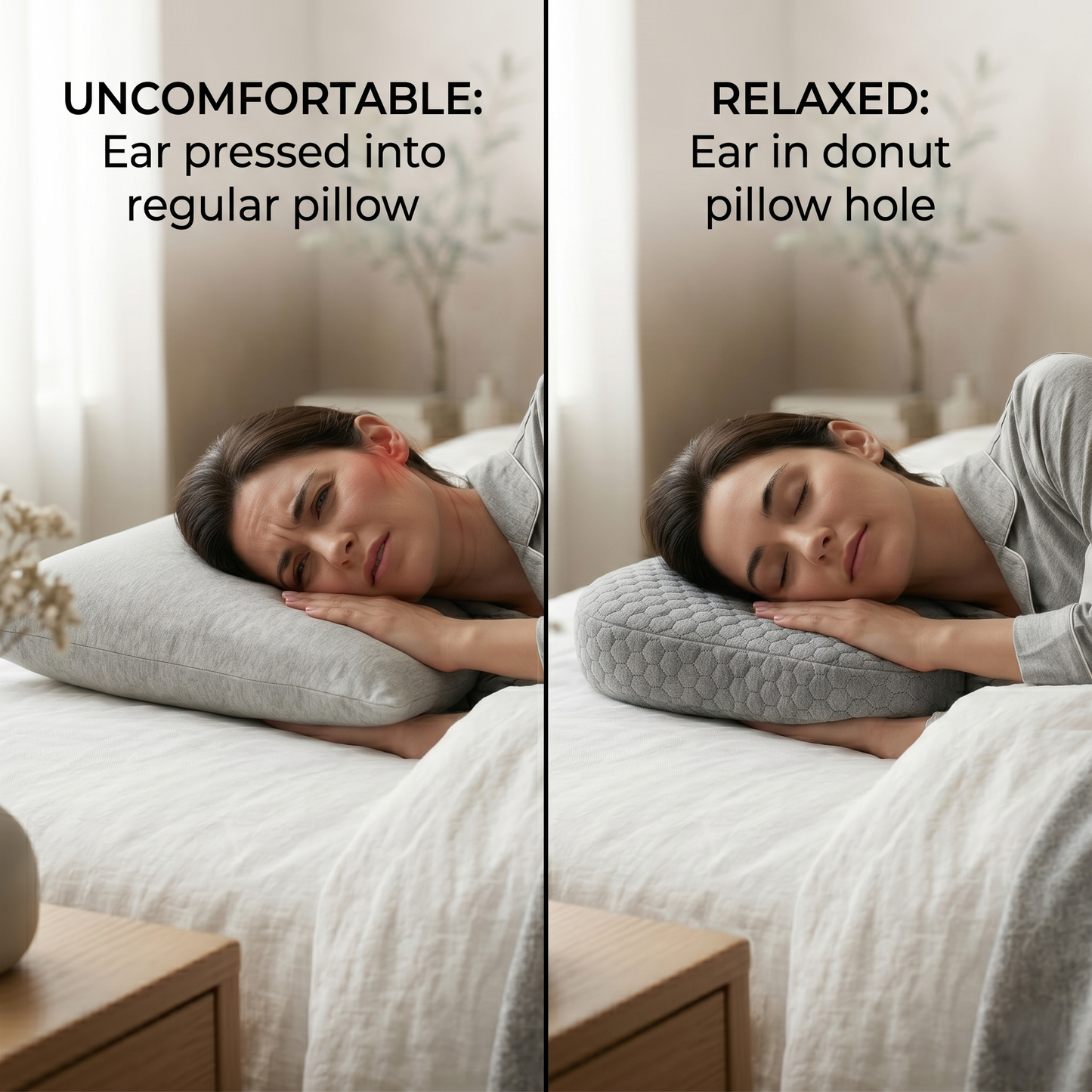 Sleep Pillow for Ear Comfort – Cloud Design