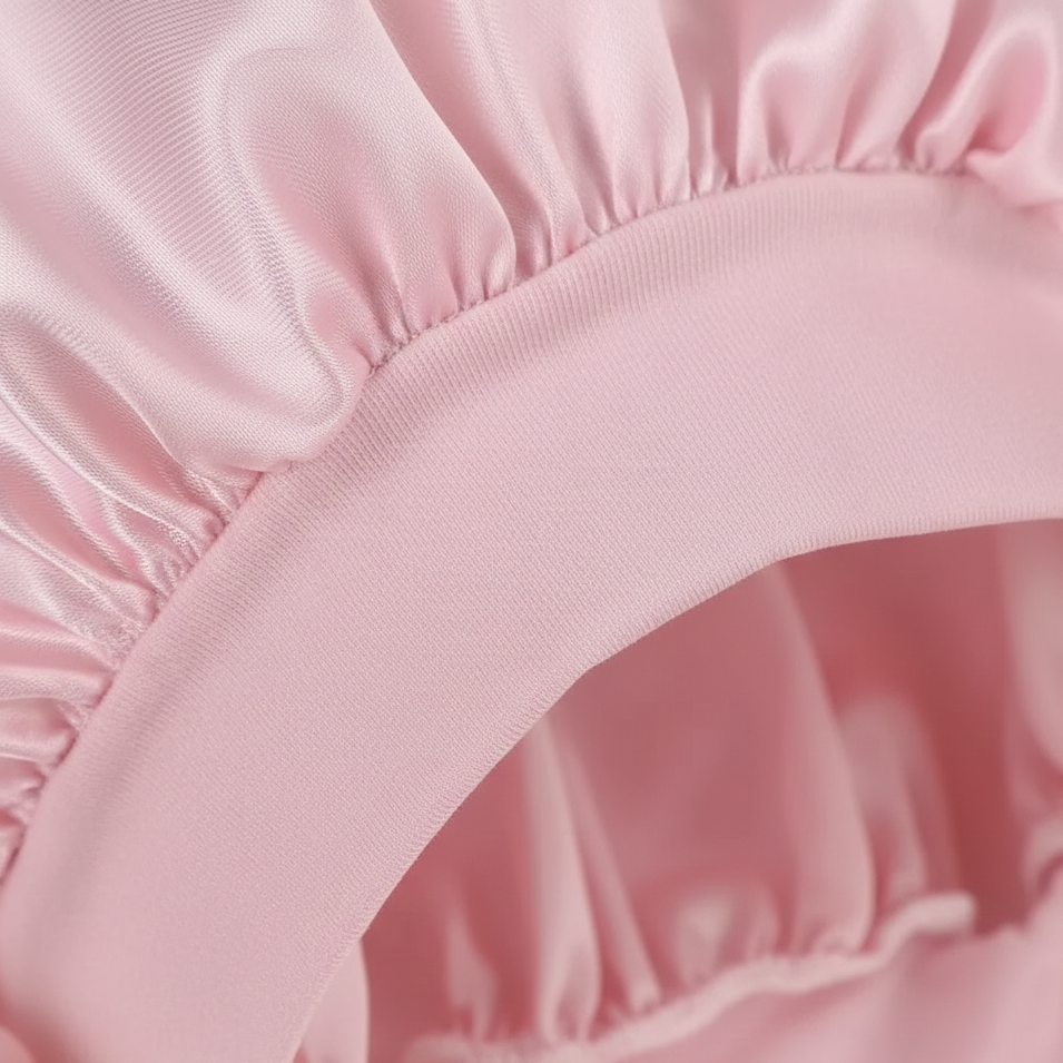 Shower Cap in Soft Satin Velvet Fabric