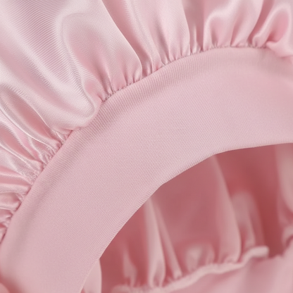 Shower Cap in Soft Satin Velvet Fabric