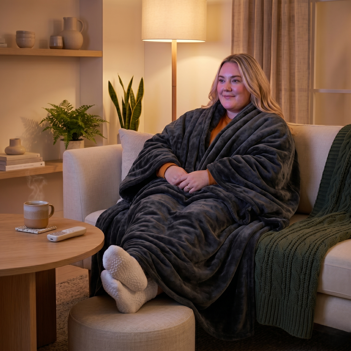 Cozy Wearable Blanket for Comfort and Warmth