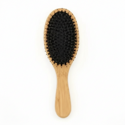 Natural Bristle Brush for Grooming and Styling