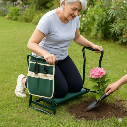 Kneeling Pad and Seat for Gardening with Storage Pocket