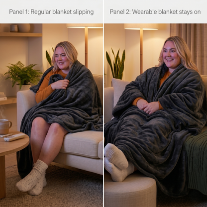 Cozy Wearable Blanket for Comfort and Warmth