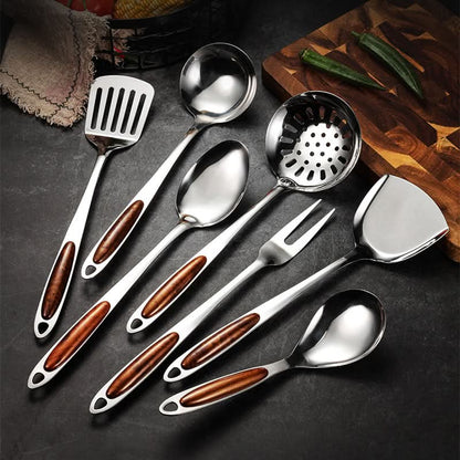 Premium Stainless Steel Cooking Utensil Collection - Stylish & Reliable