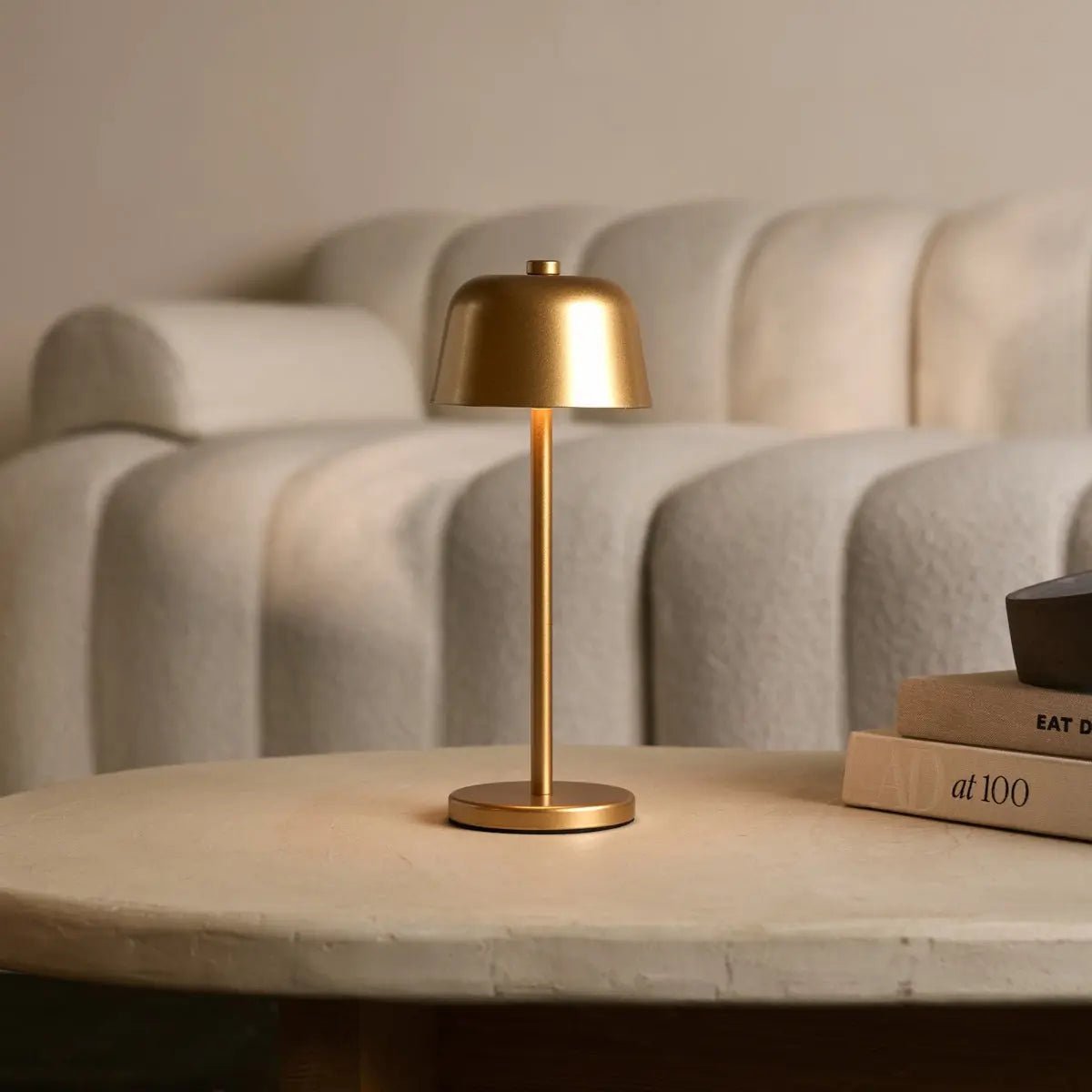 Sleek Rechargeable Metal Table Lamp with Touch Controls