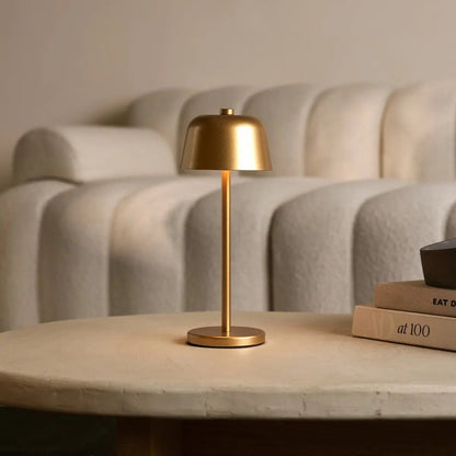 Sleek Rechargeable Metal Table Lamp with Touch Controls
