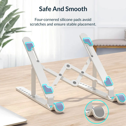 Adjustable Laptop Stand with 7 Angles for Ergonomic Positioning