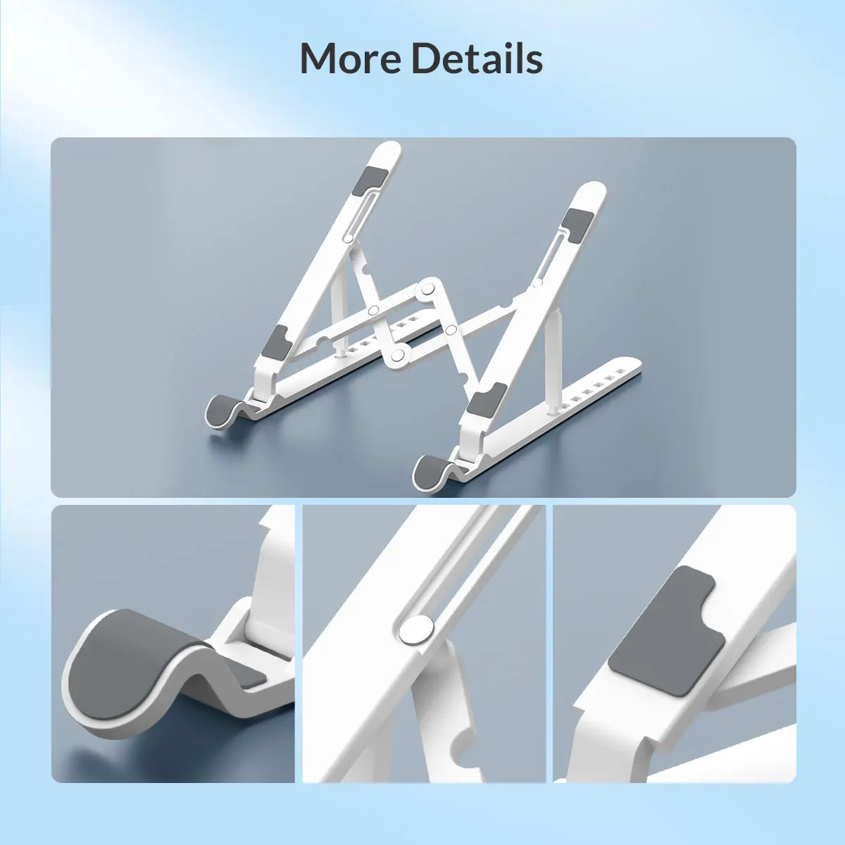 Adjustable Laptop Stand with 7 Angles for Ergonomic Positioning