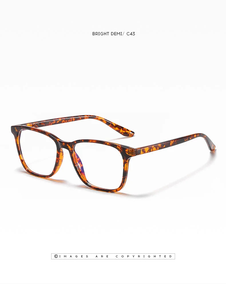 Square Retro Eyeglasses in TR90 Material