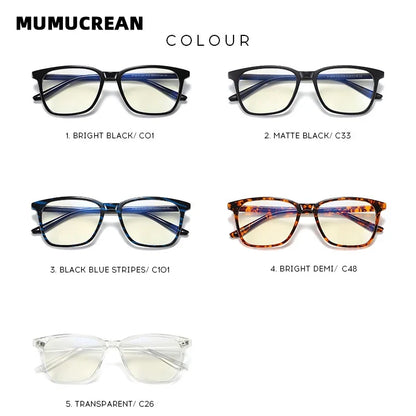Square Retro Eyeglasses in TR90 Material