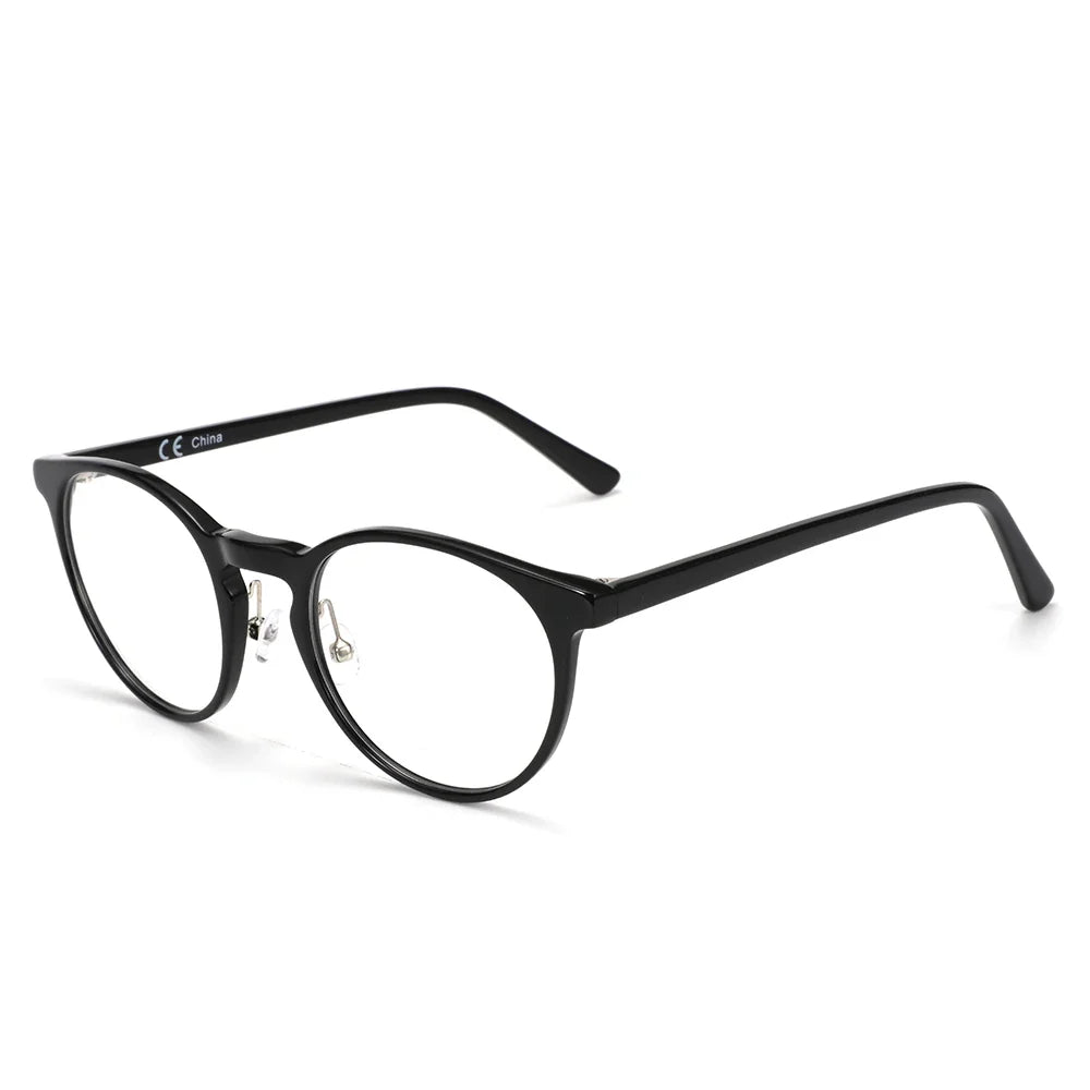 Vintage Round Eyewear with Glass Lenses
