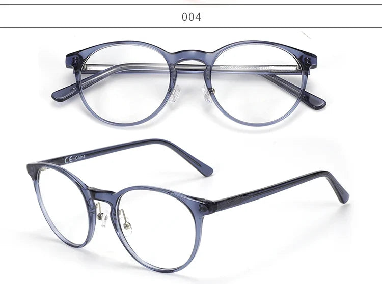 Vintage Round Eyewear with Glass Lenses