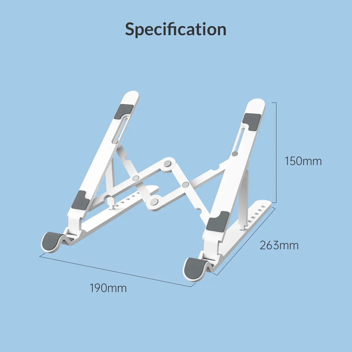 Adjustable Laptop Stand with 7 Angles for Ergonomic Positioning