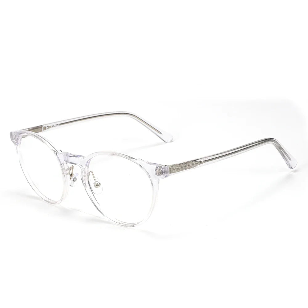 Vintage Round Eyewear with Glass Lenses