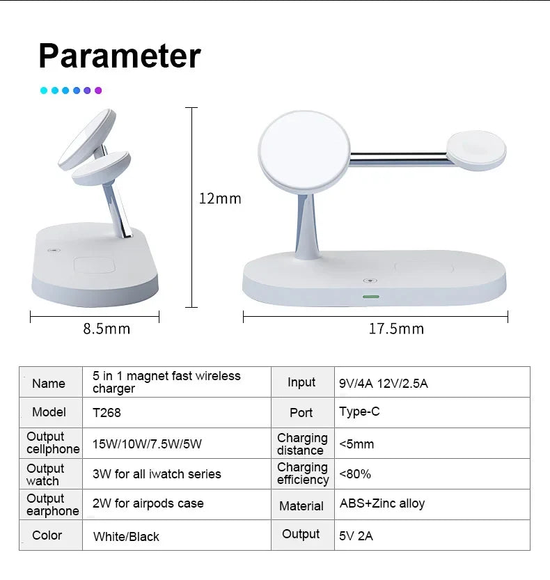 3-in-1 Magnetic Wireless Charger Station for Devices