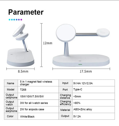 3-in-1 Magnetic Wireless Charger Station for Devices