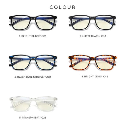 Square Retro Eyeglasses in TR90 Material