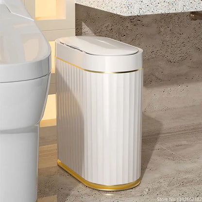 Sleek Touch-Free Waste Bin for Stylish Bathrooms