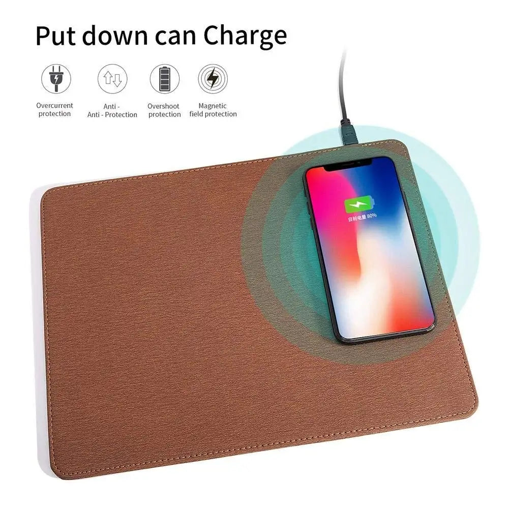Wireless Charging Mouse Pad for Qi Devices