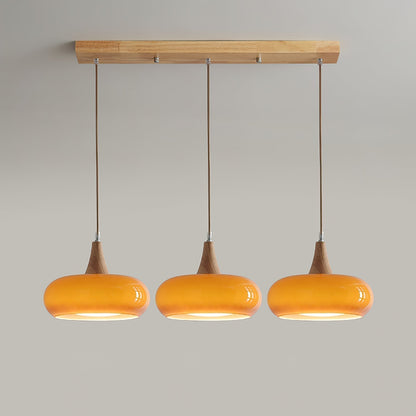 Cozy Pendant Light with Natural Wood Finish