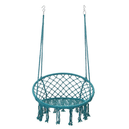 Coastal-Inspired Outdoor Hanging Chair - Durable Cotton & Steel