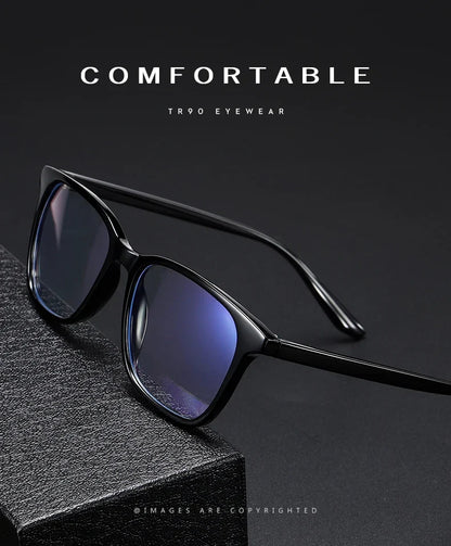 Square Retro Eyeglasses in TR90 Material