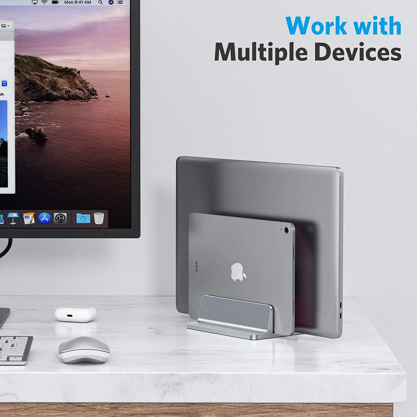 Vertical Laptop Holder in Aluminum Material