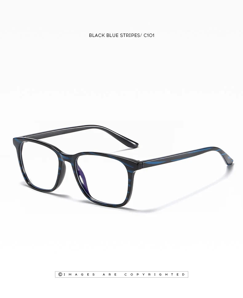 Square Retro Eyeglasses in TR90 Material