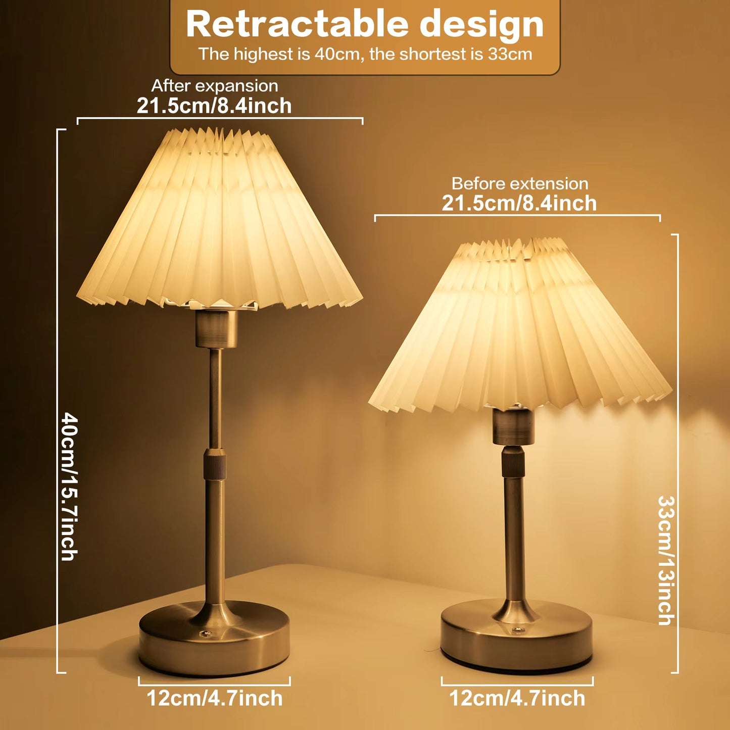 ElegantGlow Wireless LED Table Lamp - Dimmable & Adjustable