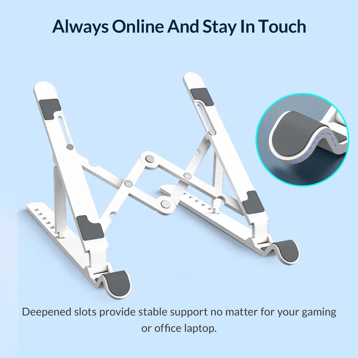 Adjustable Laptop Stand with 7 Angles for Ergonomic Positioning