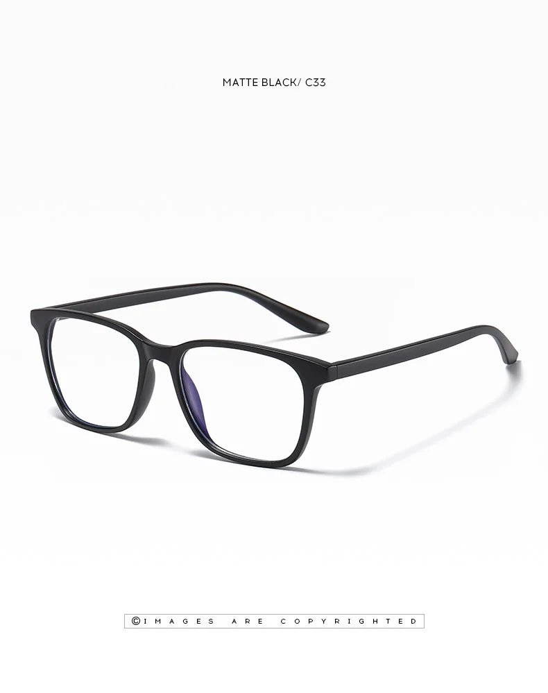 Square Retro Eyeglasses in TR90 Material