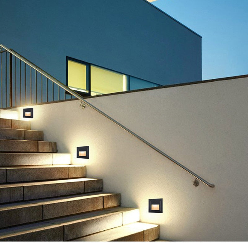 Sleek Square LED Recessed Wall Light for Outdoor Spaces