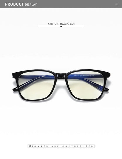 Square Retro Eyeglasses in TR90 Material