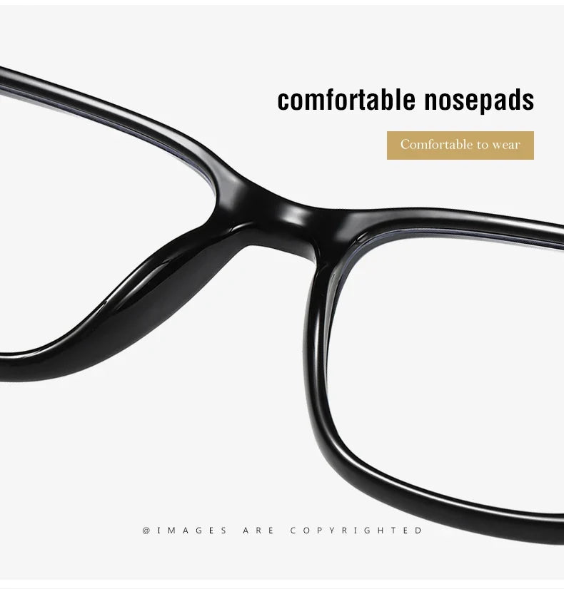 Square Retro Eyeglasses in TR90 Material