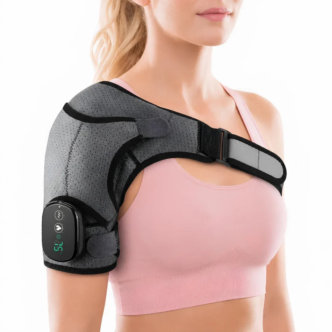 Vibrating Massage Heated Shoulder Support Brace