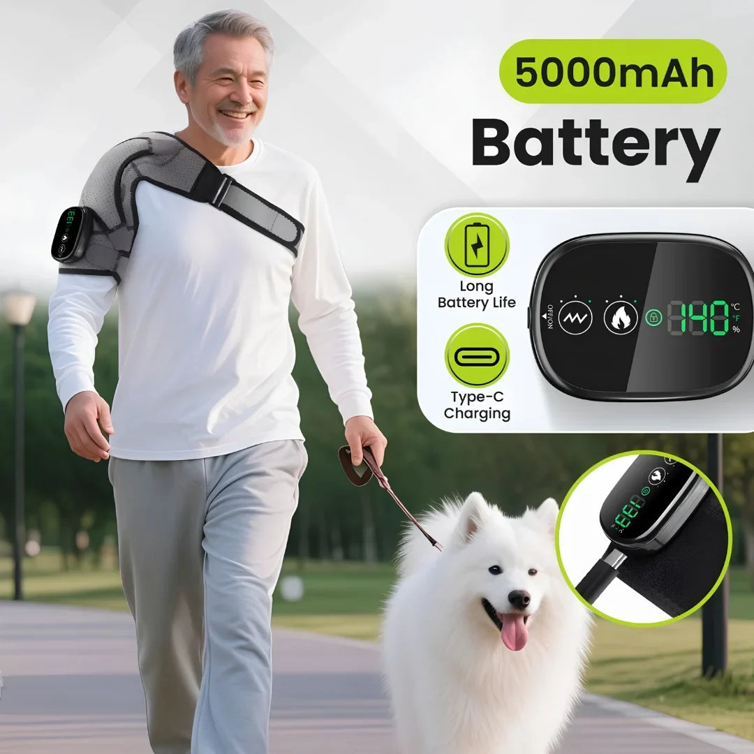 Vibrating Massage Heated Shoulder Support Brace