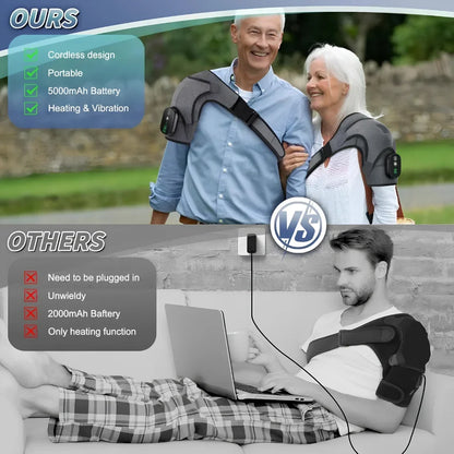 Vibrating Massage Heated Shoulder Support Brace
