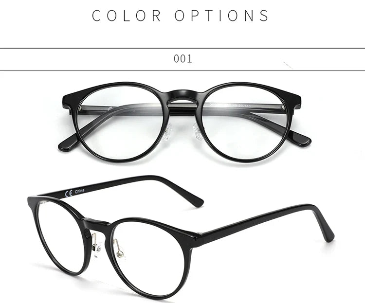 Vintage Round Eyewear with Glass Lenses