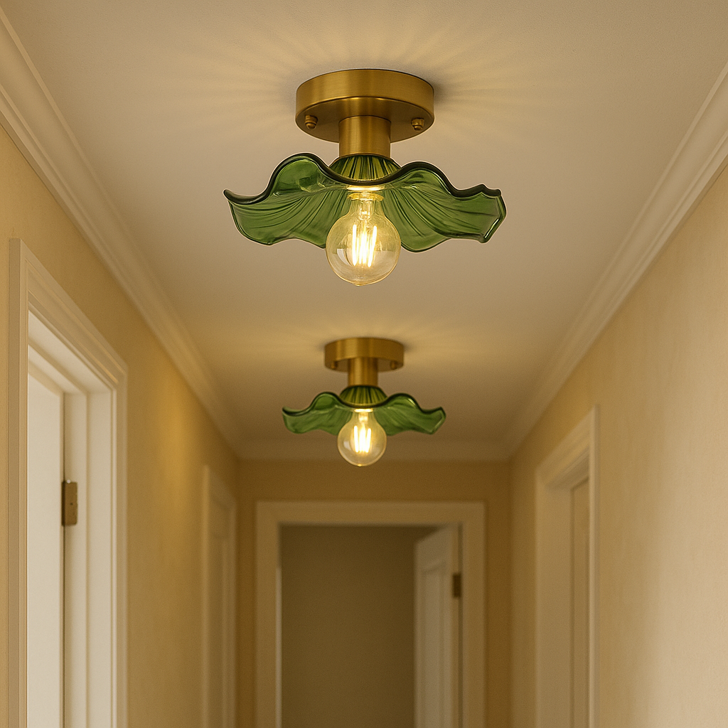 Elegant Hibiscus-Inspired Flush Mount Ceiling Light