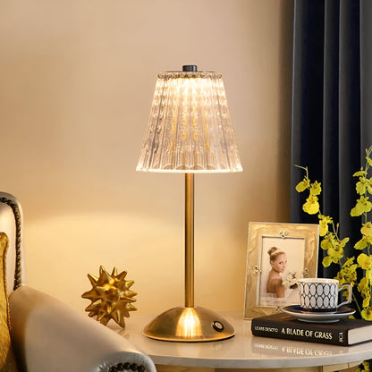 Cordless LED Lamp with Stylish Design and Metal Base