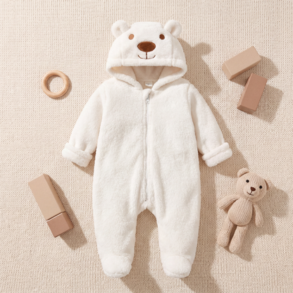 Bear-Themed Romper for Infants