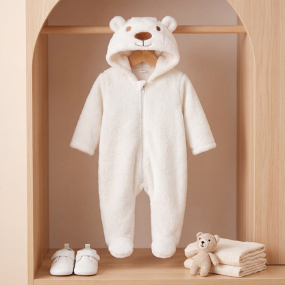 Bear-Themed Romper for Infants