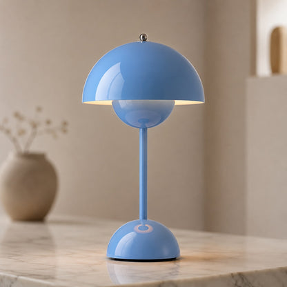 Ceramic Table Lamp with Modern Bulb Design