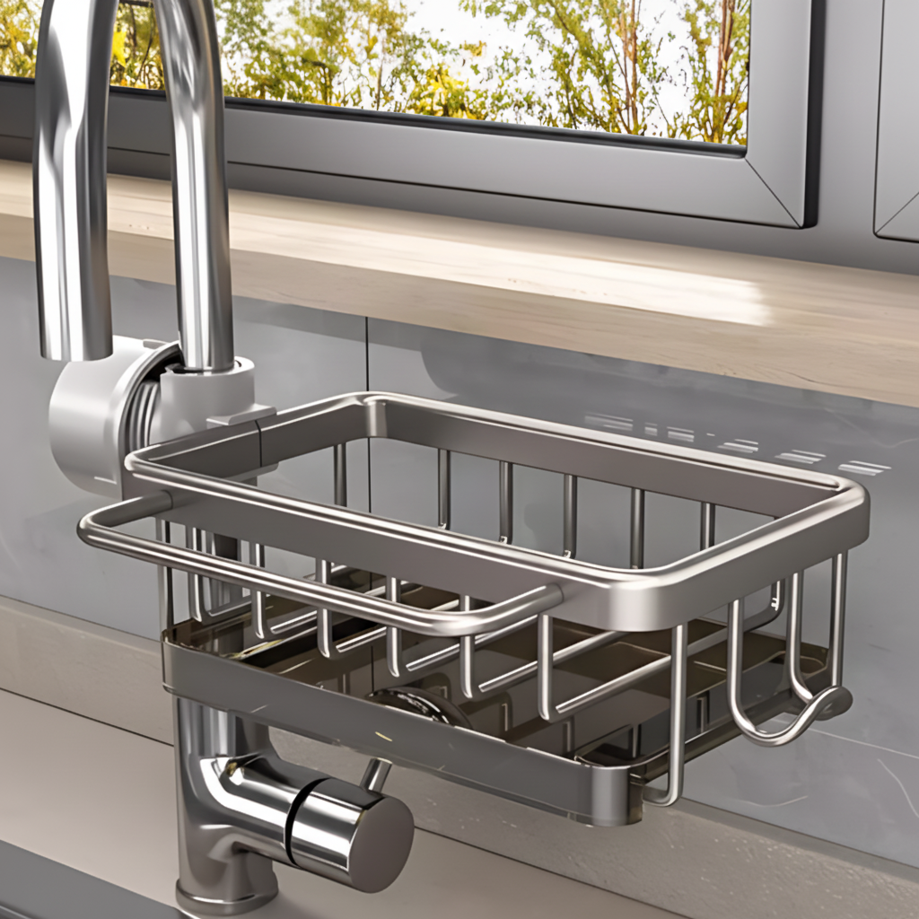 Effortless Sink Organizer with Quick Drain Technology