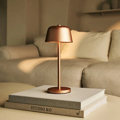 Sleek Rechargeable Metal Table Lamp with Touch Controls